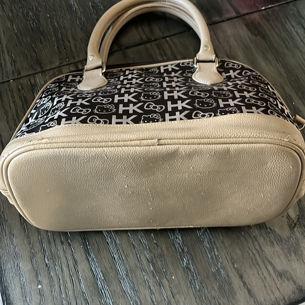 Hello kitty  Large Brown Bag Tote Patent Leather - Picture 8 of 11